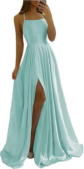 Sling Evening Dress Temperament Split Dress Dress