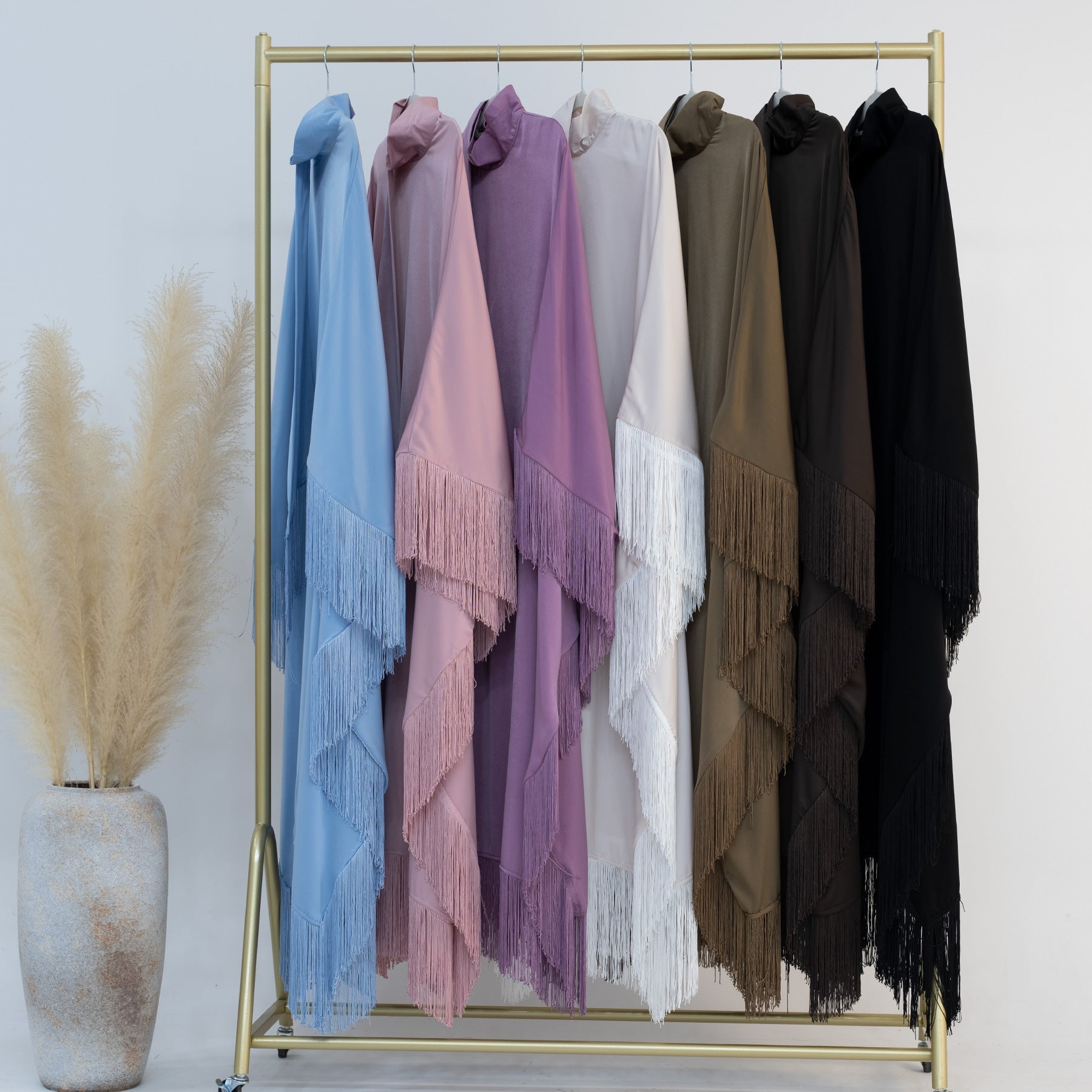 Solid Color Beautiful Batman Tassel Dress