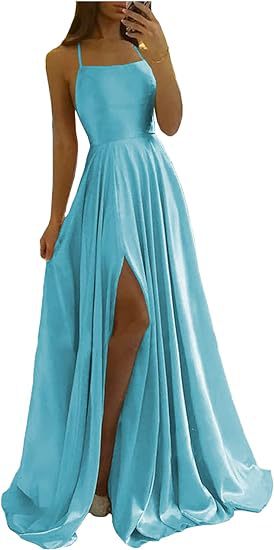 Sling Evening Dress Temperament Split Dress Dress