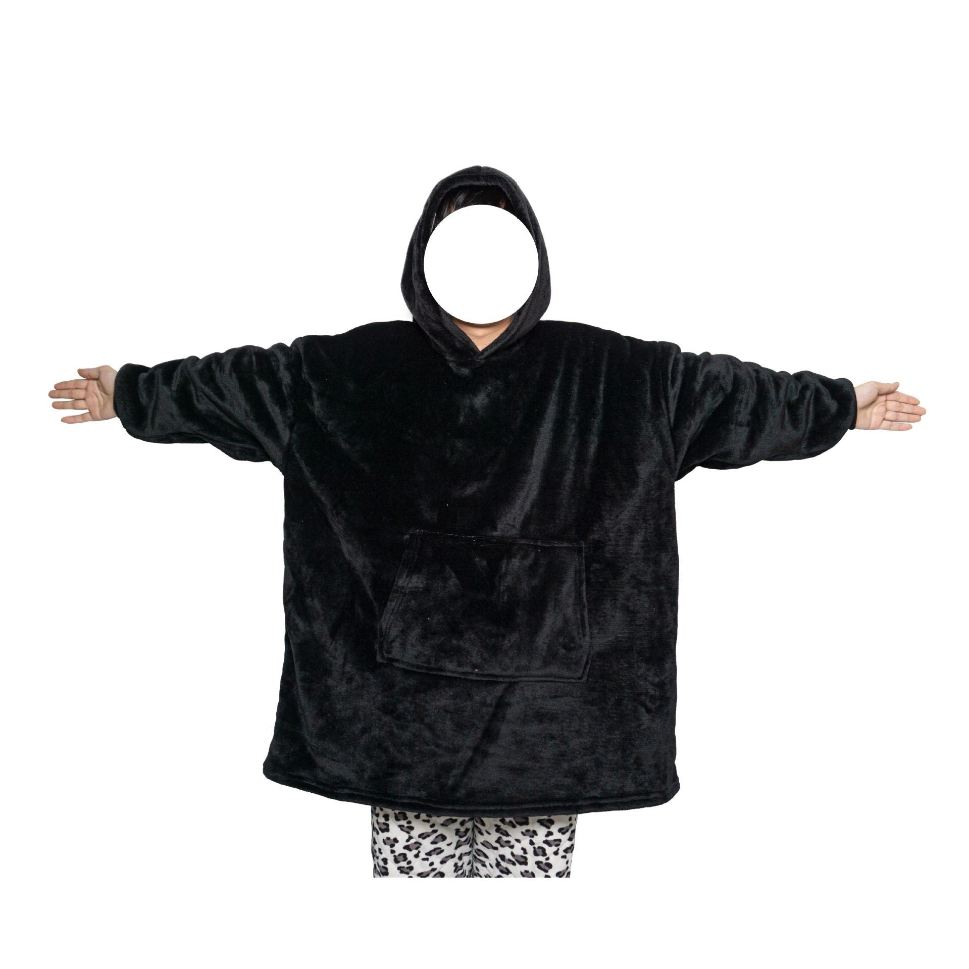 Flannel Home Lazy Dress Pullover Blanket Hoodie Home Nightgown