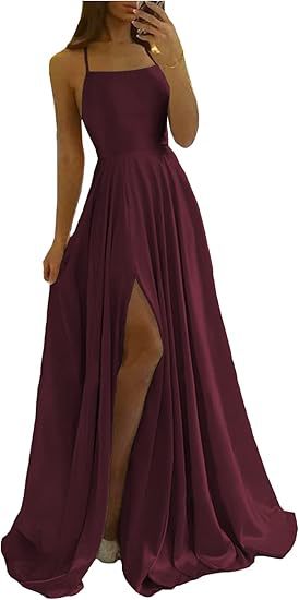 Sling Evening Dress Temperament Split Dress Dress