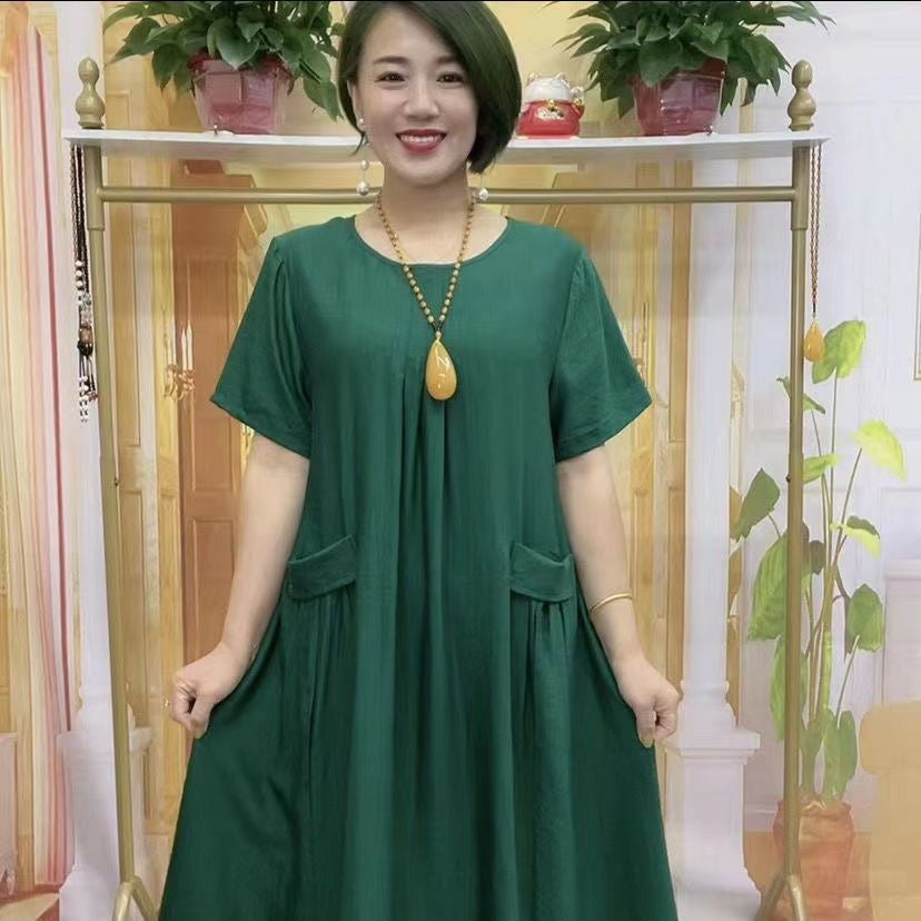 Checkered Skirt Large Edition Summer Women's Dress Women's Mid-length Large Skirt