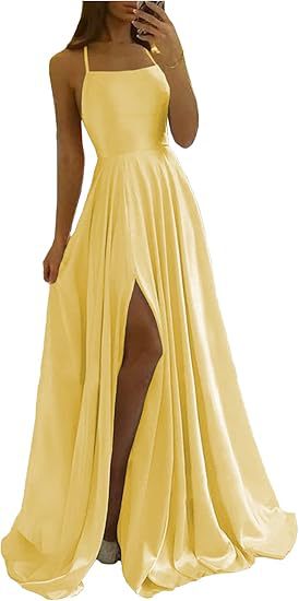 Sling Evening Dress Temperament Split Dress Dress