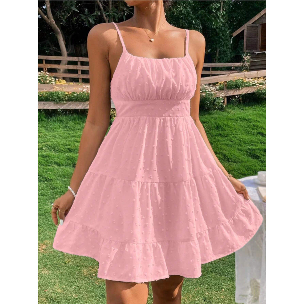 Summer Polka Dot Sling Dress