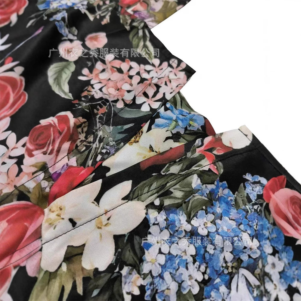 Women's Sling Printed Large Pendulum Fashion Women's Dress