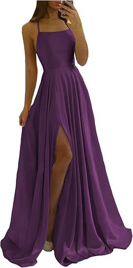 Sling Evening Dress Temperament Split Dress Dress