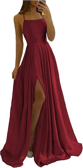 Sling Evening Dress Temperament Split Dress Dress