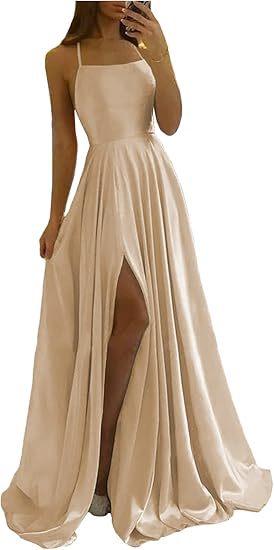 Sling Evening Dress Temperament Split Dress Dress