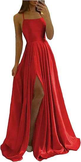 Sling Evening Dress Temperament Split Dress Dress