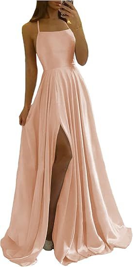 Sling Evening Dress Temperament Split Dress Dress