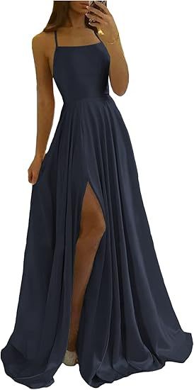 Sling Evening Dress Temperament Split Dress Dress
