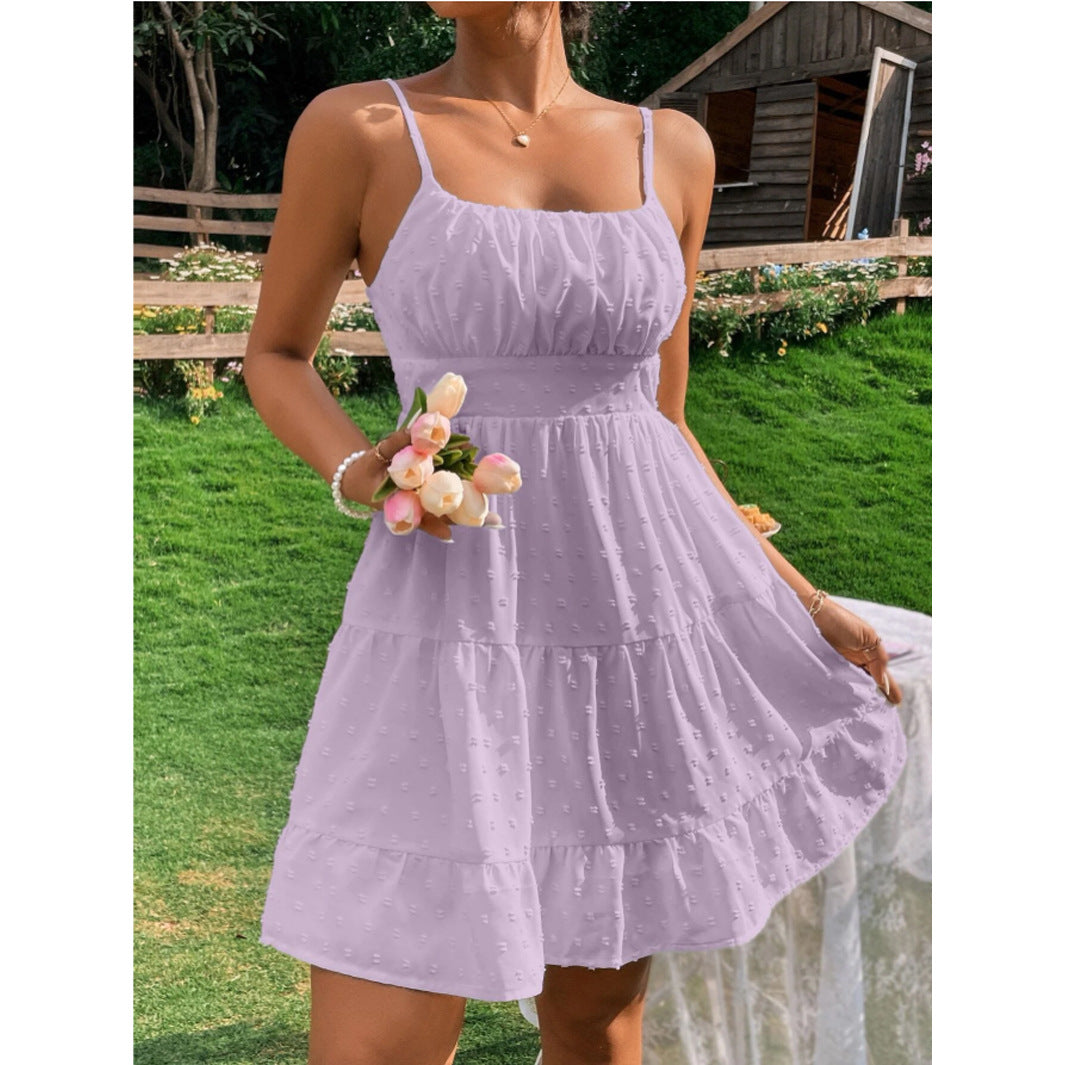 Summer Polka Dot Sling Dress