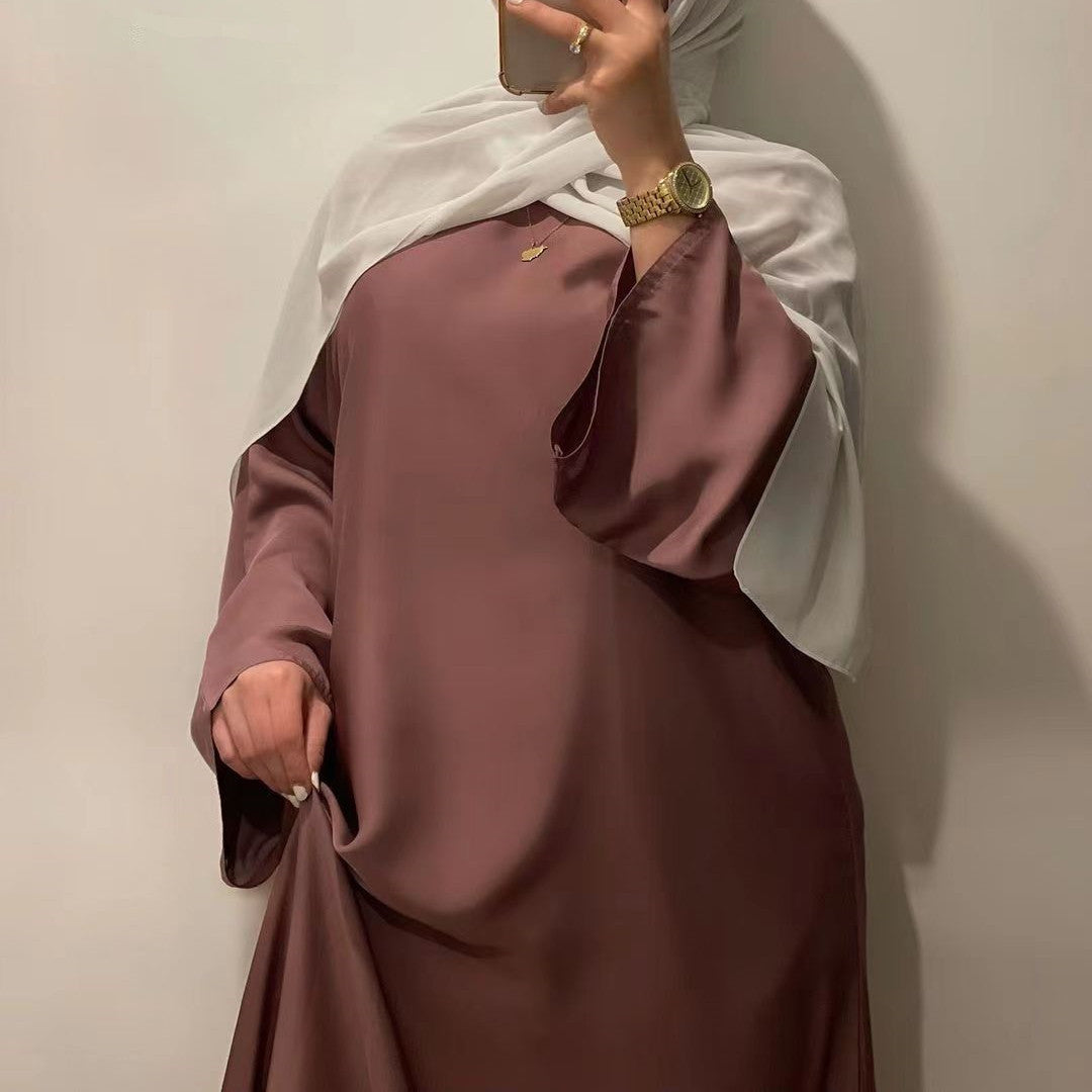 Solid Color Plus Size Robe Dress