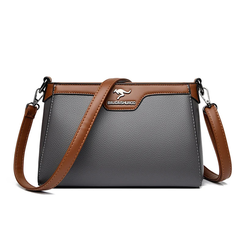 Luxury Designer Women's One Shoulder Crossbody Bag 2023 New 2 Straps Women's Handbag Wallet High Quality Leather Shoulder Bag