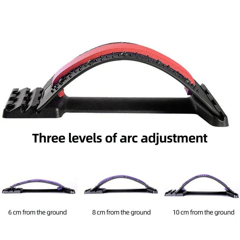 Back Stretcher Multi-Level Adjustable Massager Waist Neck Fitness Lumbar Cervical Spine Cervical Spine Support Massager Lying