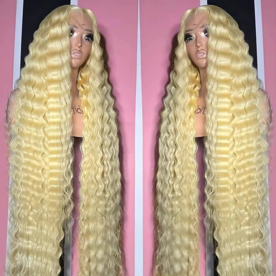 30 Inch 200 Density Curly Wigs 613 Hd Lace Frontal Wig 13x6 13x4 Deep Wave Lace Front Wig Human Hair Brazilian Hair For Women