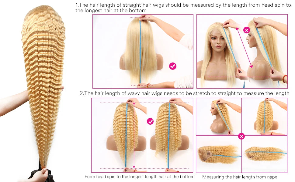 30 Inch 200 Density Curly Wigs 613 Hd Lace Frontal Wig 13x6 13x4 Deep Wave Lace Front Wig Human Hair Brazilian Hair For Women