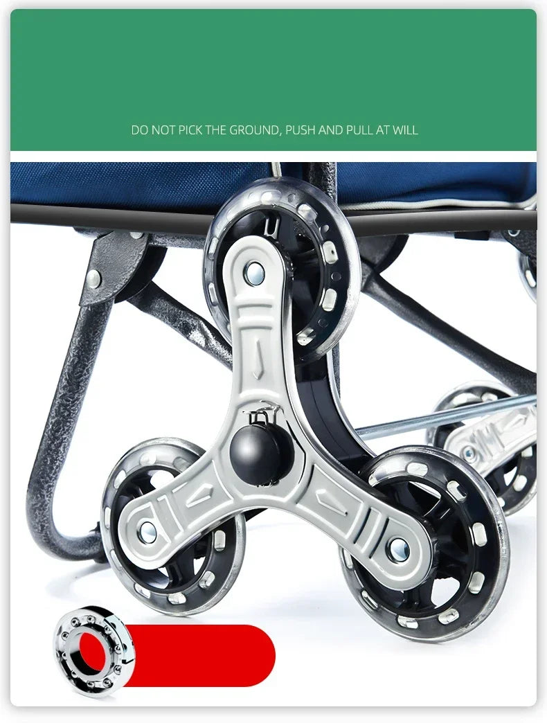 Light Grocery Shopping Trolley Climbing Stairs Folding Trailer Household Outdoor Travel Hand Pull Shopping Cart