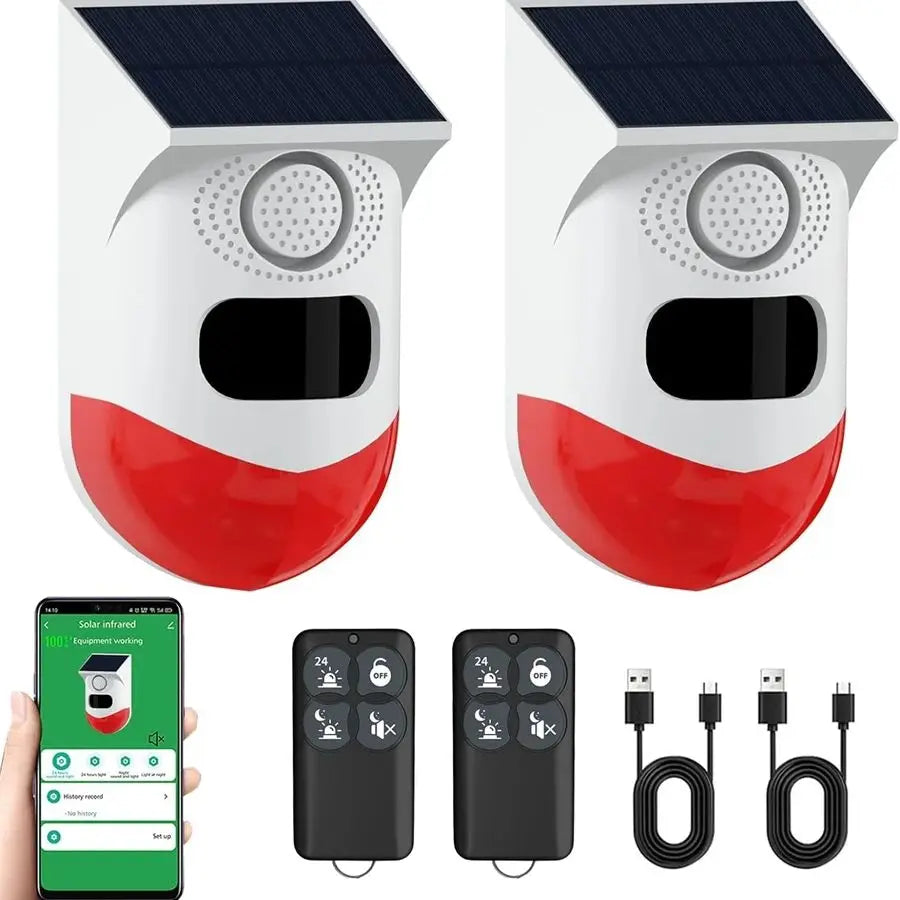 Smart Tuya Home Security WIFI APP Control PIR Sensor Alarm Detector Waterproof 120db Loud Sound Security Siren Strobe Light