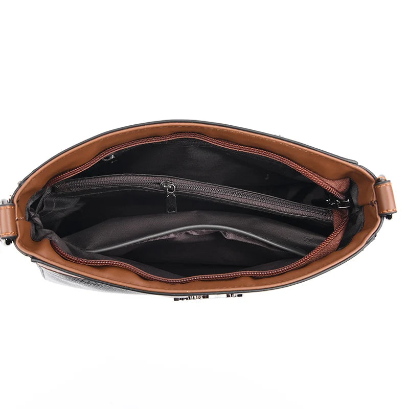 Luxury Designer Women's One Shoulder Crossbody Bag 2023 New 2 Straps Women's Handbag Wallet High Quality Leather Shoulder Bag