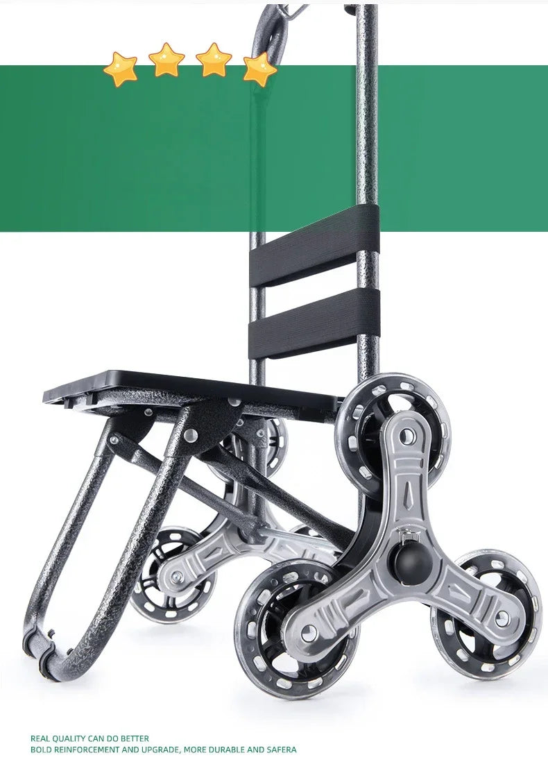 Light Grocery Shopping Trolley Climbing Stairs Folding Trailer Household Outdoor Travel Hand Pull Shopping Cart