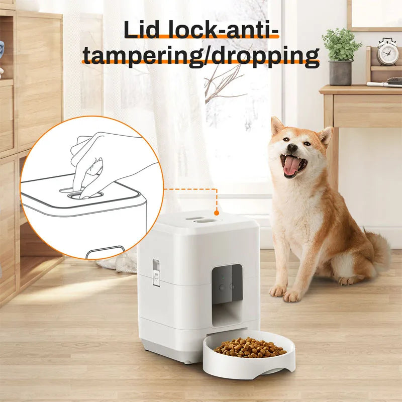 2025 New 2L Pet Feeder Intelligent Automatic Pet Feeder Wifi Application Smart Dry Food Pet Cat Bowl Dog Bowl Home Pet Supplies