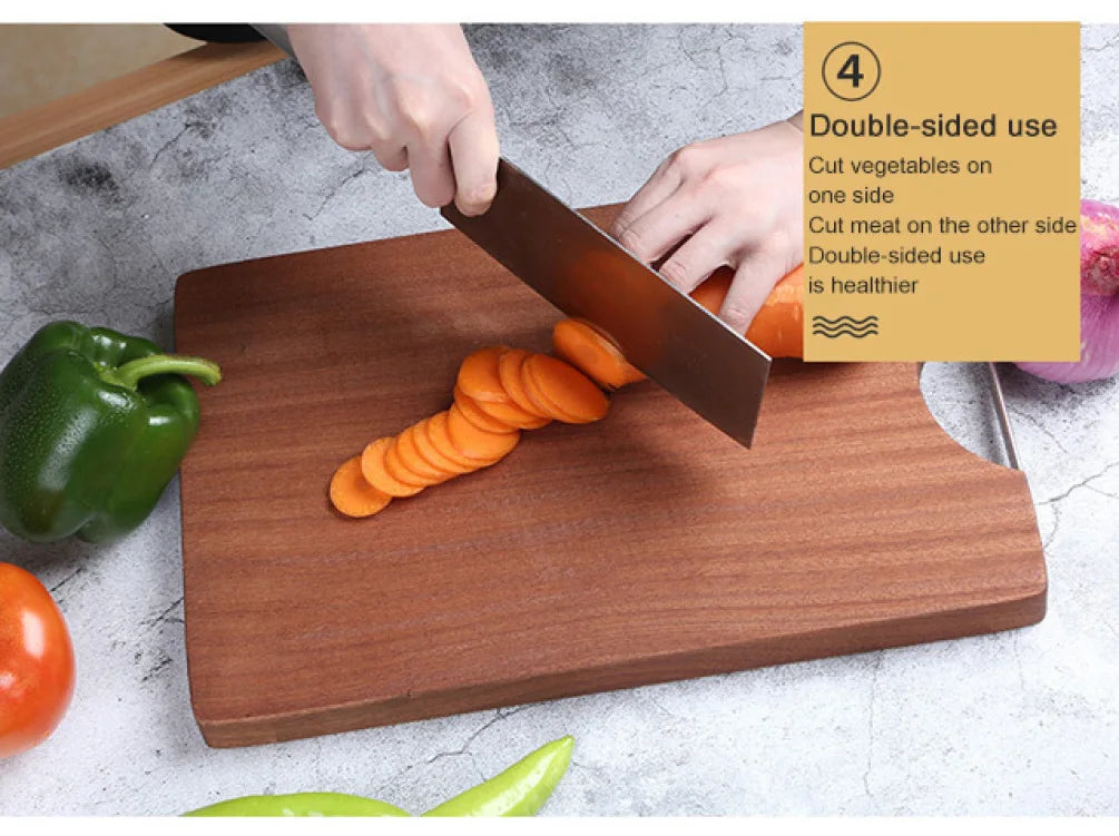Ebony Household Chopping Board Antibacterial And Mildew-Proof Household Solid Wood Chopping Board Kitchen Special Double-Sided