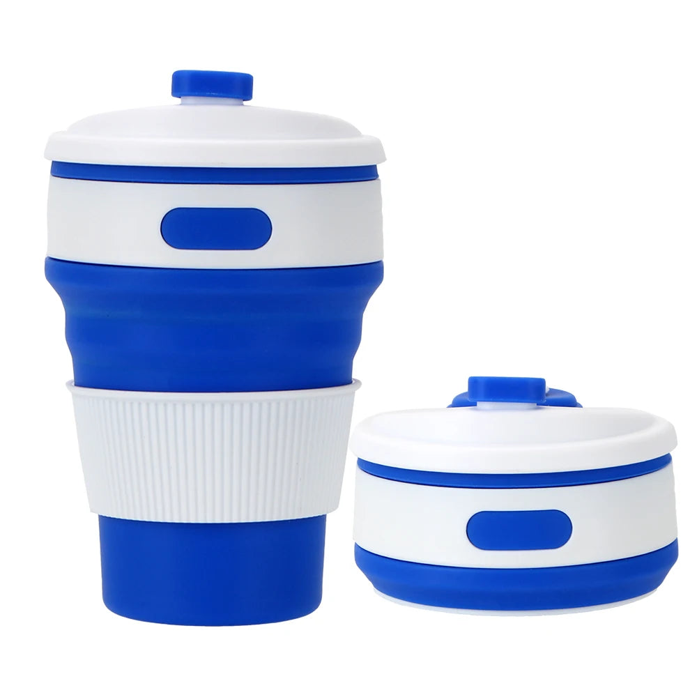 Tea Coffee Cups Coffee Mugs Collapsible Drinking Ware Mug Food Grade Folding Water Cups Portable Silicone Travel Cup