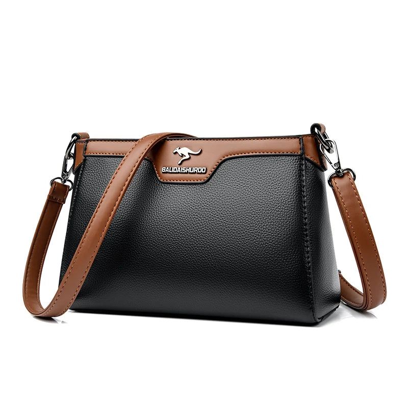 Luxury Designer Women's One Shoulder Crossbody Bag 2023 New 2 Straps Women's Handbag Wallet High Quality Leather Shoulder Bag