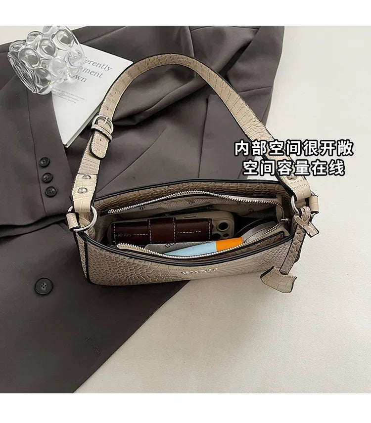 Luxury-Look 2025 Underarm Bag, Detachable Strap, Large Capacity Shoulder/Handheld, Fashionable