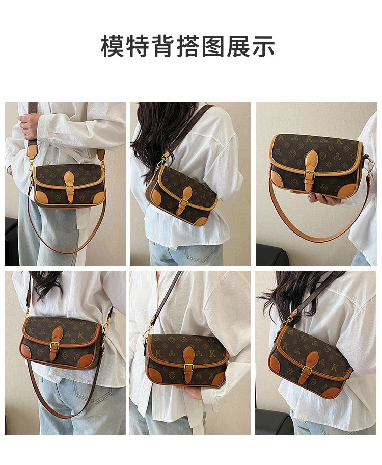 Luxury Ladies Shoulder Bag Premium Leather Crossbody Handbags Designer Tote Messenger Purse Classic Elegant Brand