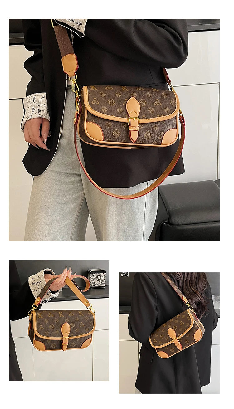 Luxury Ladies Shoulder Bag Premium Leather Crossbody Handbags Designer Tote Messenger Purse Classic Elegant Brand