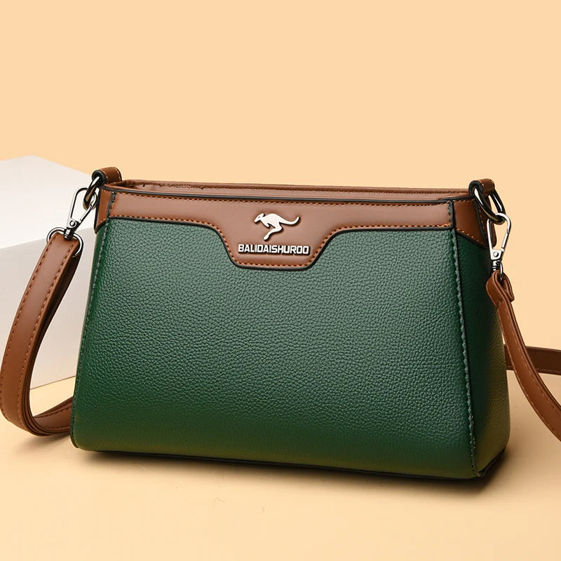 Luxury Designer Women's One Shoulder Crossbody Bag 2023 New 2 Straps Women's Handbag Wallet High Quality Leather Shoulder Bag