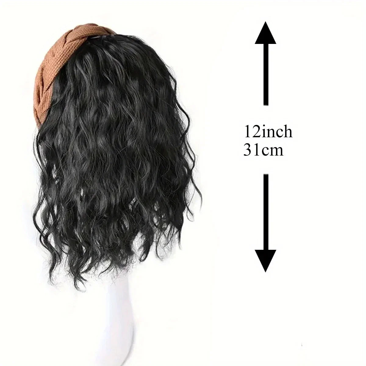 Wig strap one-water corrugated half-set synthetic wig light breathable curly patch suitable for daily wear