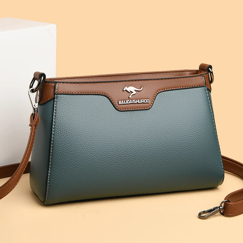 Luxury Designer Women's One Shoulder Crossbody Bag 2023 New 2 Straps Women's Handbag Wallet High Quality Leather Shoulder Bag