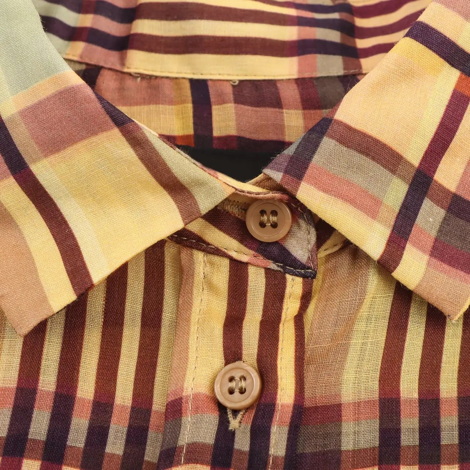 Ladies shirt 2025 new women's linen plaid shirt fashionable and elegant single-breasted design