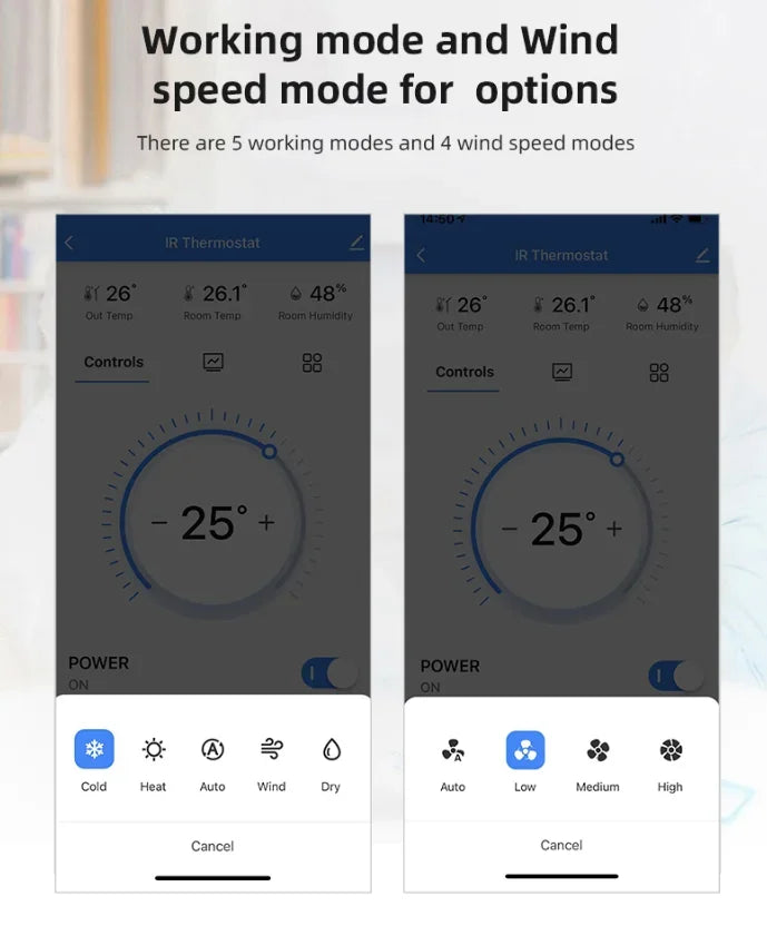 Smart Home Product Smart WiFi IR Universal Remote Temperature Humidity Sensor Remote Control with LED Screen