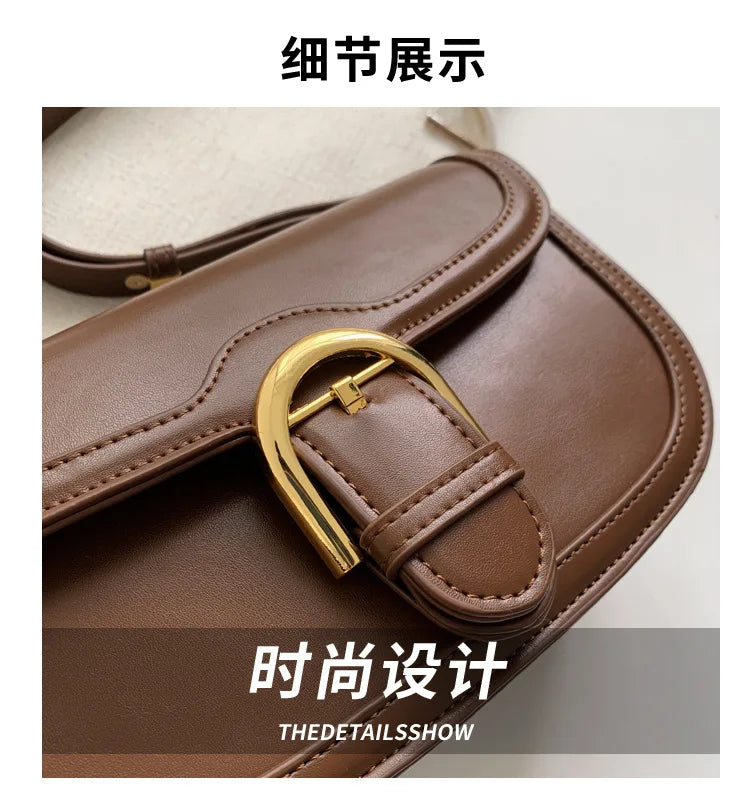 Luxury Square Bag for Women - French Stylish Top Handle Shoulder Purse, Elegant Minimalist Crossbody Handbag