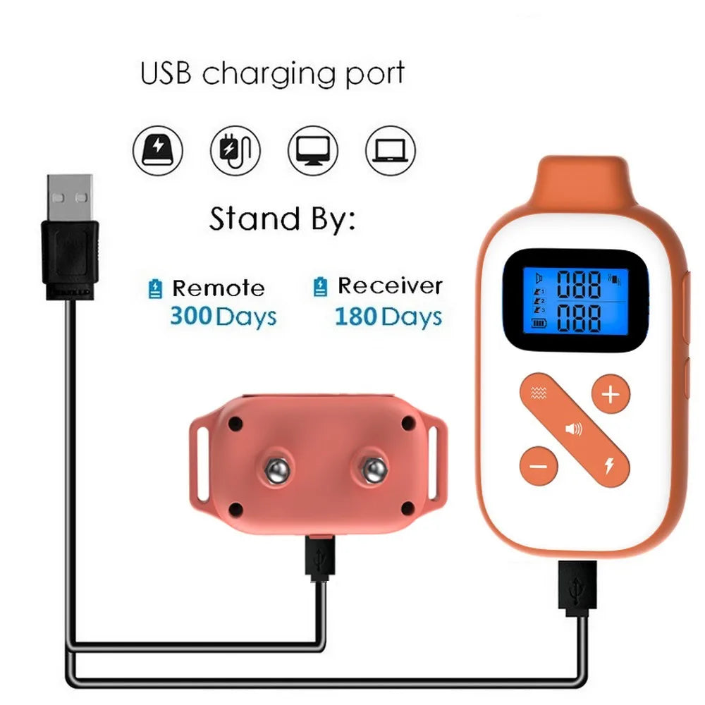 1000M Electric Pet Dog Training Collar IP67 Waterproof Rechargeable Remote Control Up to 3 Dogs E Collar Professional rainer