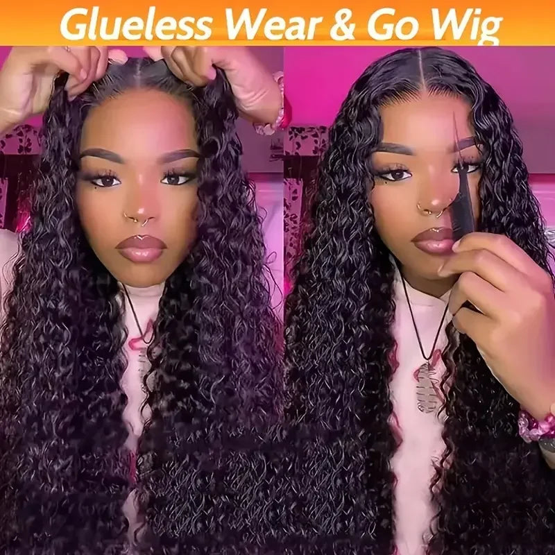 Wear And Go Kinky Curly Wig 7x5 6x4 Glueless Human Hair Wig Ready To Go Human Hair Lace Closure Glueless Wigs Pre Cut No Glue
