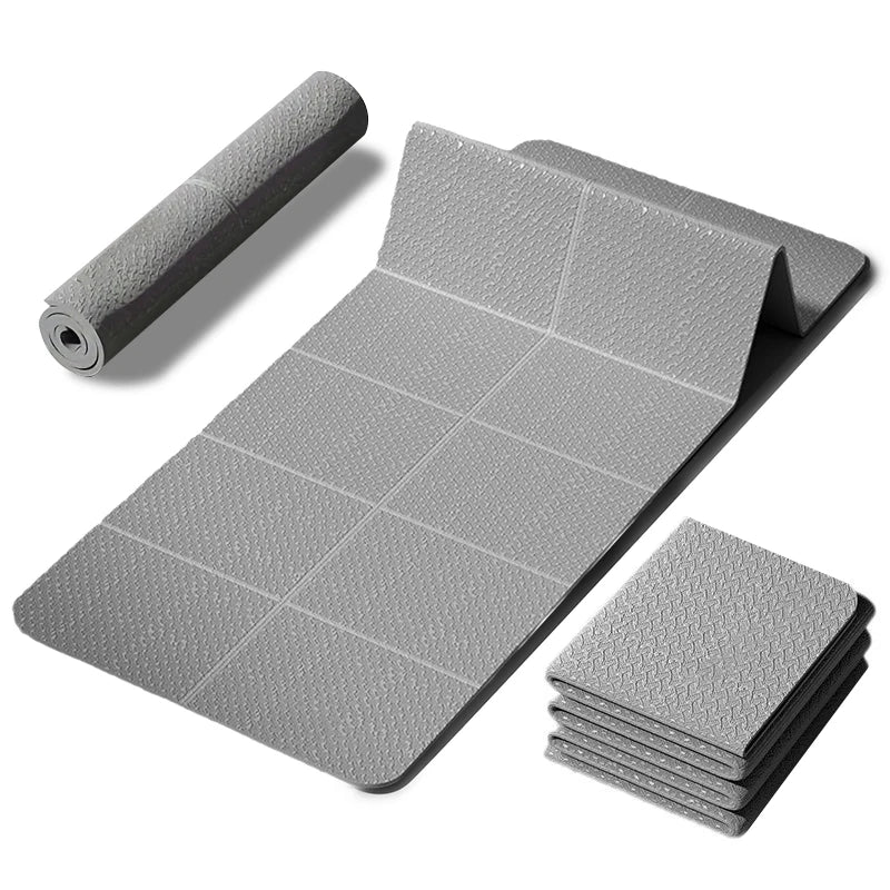 Foldable Yoga Mat Mute Eco Friendly Folding Travel Fitness Exercise Double Sided Non-Slip For Pilates & Floor Workouts Dance