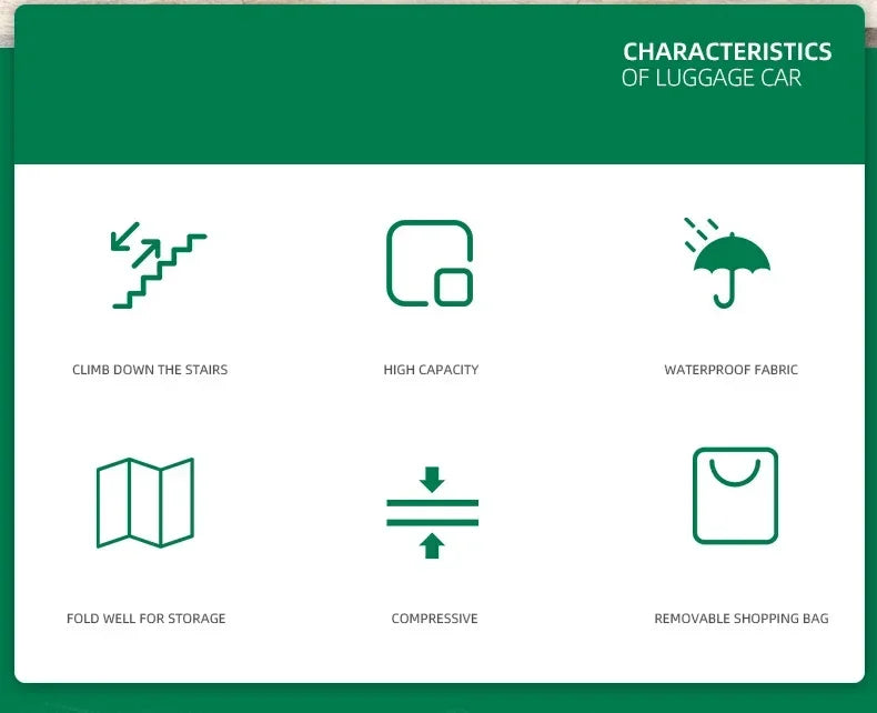 Light Grocery Shopping Trolley Climbing Stairs Folding Trailer Household Outdoor Travel Hand Pull Shopping Cart