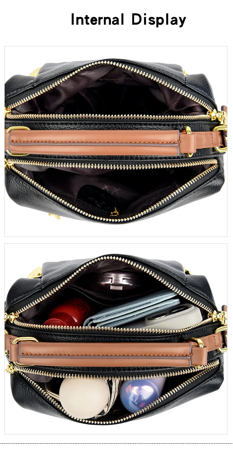 Luxury Designer Leather Shoulder Crossbody Bags for Women 2025 High Quality Ladies Fashion Handbags Female Messenger Sac A Main