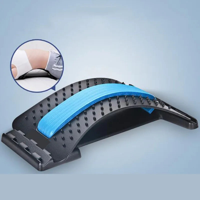 Back Stretcher Lower Back Pain Relief Device 3 Level Back Cracker Back Massager Lumbar Support Spine Board for Herniated Disc