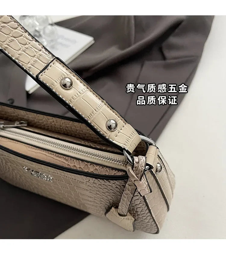 Luxury-Look 2025 Underarm Bag, Detachable Strap, Large Capacity Shoulder/Handheld, Fashionable