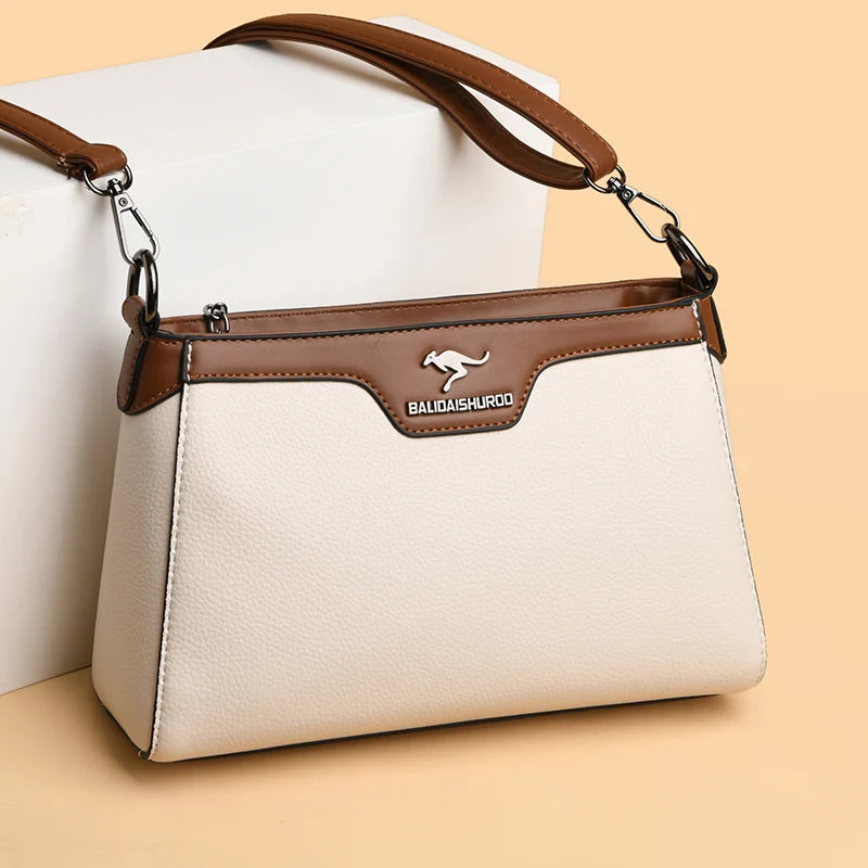 Luxury Designer Women's One Shoulder Crossbody Bag 2023 New 2 Straps Women's Handbag Wallet High Quality Leather Shoulder Bag