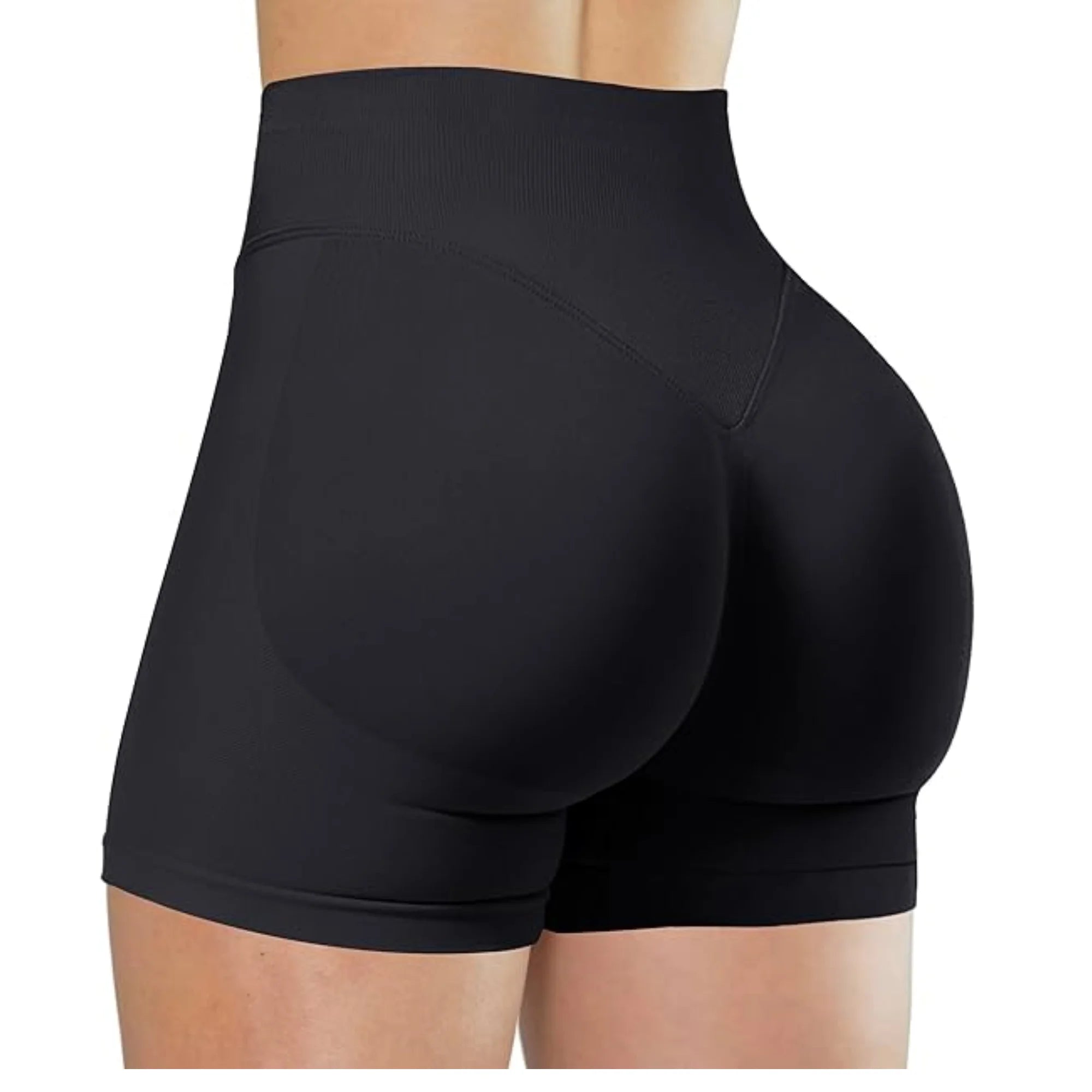 Summer High Waisted Yoga Shorts Fashionable and Sexy Running Fitness Pants Solid Color Yoga Leggings
