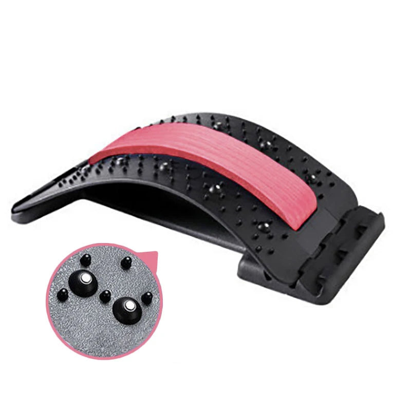 Back Massager Magnetotherapy Multi-Level Adjustable Stretcher Waist Neck Fitness Lumbar Cervical Spine Support Pain Relief