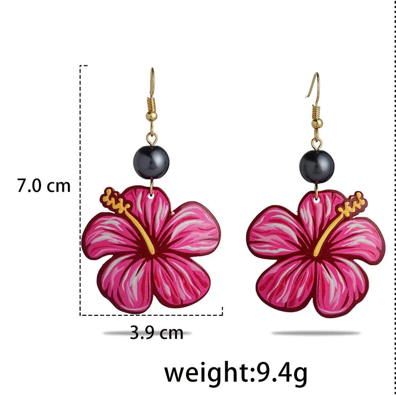 Hawaiian Acrylic Australia Designer Earrings Earring Accessories African Polynesian Jewelry Earring Women's Earrings for Women