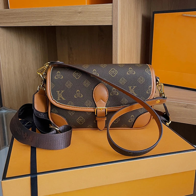 Luxury Ladies Shoulder Bag Premium Leather Crossbody Handbags Designer Tote Messenger Purse Classic Elegant Brand